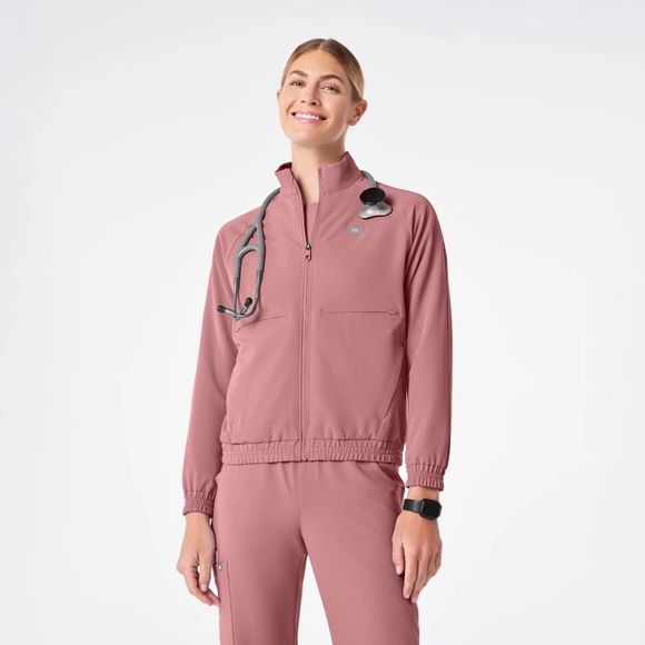 Figs Jackets & Blazers - Like New Figs Women's Sydney Scrub Jacket- Mauve- Size S